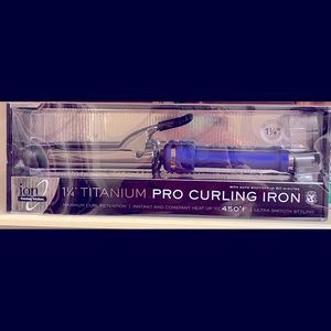 BNIB ION 1 1/4” titanium pro curling iron